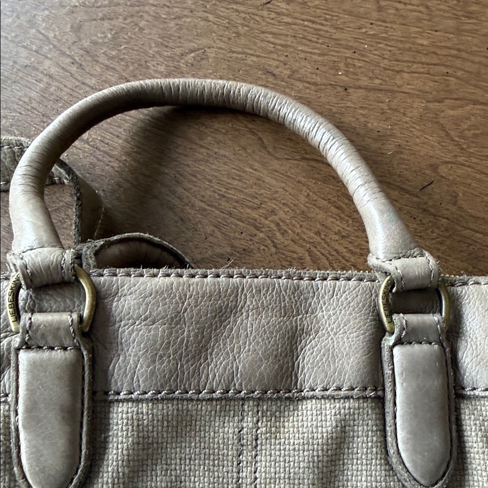 Liebeskind Taupe Crossbody Tote with Leather Trim & Brass Hardware - Picture 5 of 7